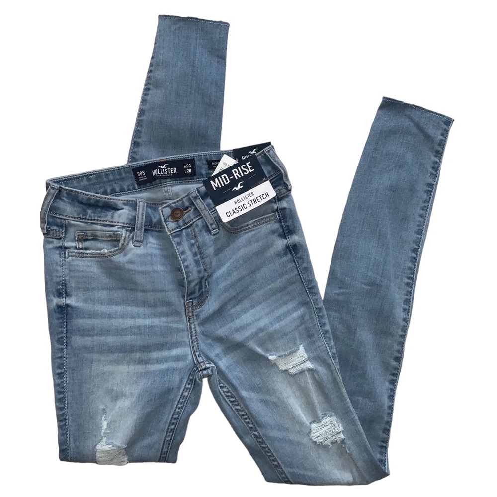 Hollister Mid-Rise Super Skinny Jeans, Size 23x28